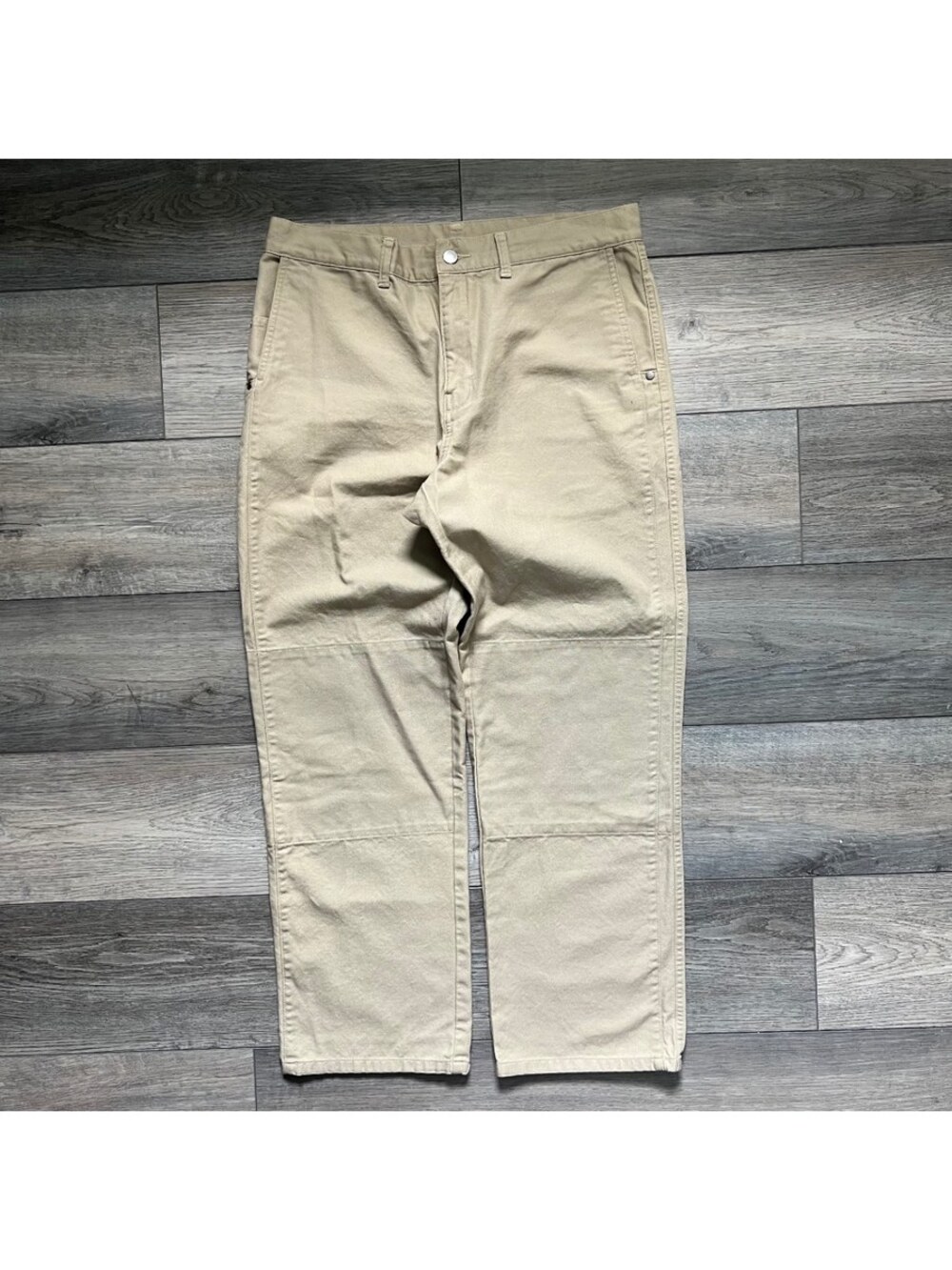 Vintage Patagonia Men's 34x30 Organic Cotton Canvas Double Knee Pants Tan Beige